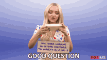 Good Question Dove Cameron GIF - Good Question Dove Cameron Popbuzz GIFs