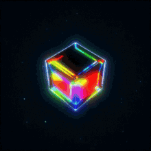 Rainbow Rainbow Cube GIF - Rainbow Rainbow Cube Ranbow Box GIFs