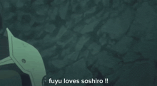 a man with blood coming out of his nose and the words fuyu loves soshiro