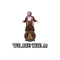 a logo for atlanta united fc with a gold letter a in the center