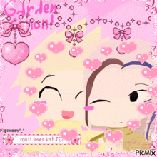 a picture of a girl and a boy with the words matt loves kat on the bottom