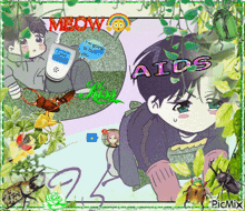 a picture of a girl surrounded by insects and the words aids