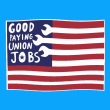 Good Paying Union Jobs Usa Flag GIF - Good Paying Union Jobs Usa Flag Employment GIFs