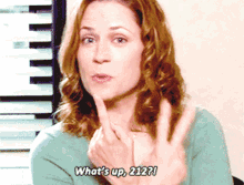 The Office Pam Beesly GIF - The Office Pam Beesly Whats Up212 GIFs