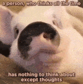 a person , who thinks all the time has nothing to think about except thoughts