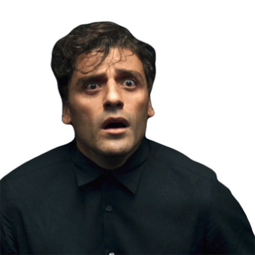 Scared Marc Spector Sticker - Scared Marc Spector Oscar Isaac Stickers
