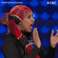 shouting family feud canada pumped up happy clapping