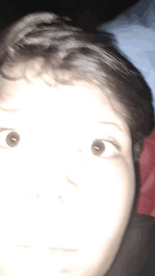 a close up of a person 's face with their eyes open