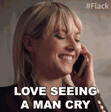 Love Seeing A Man Cry Eve GIF - Love Seeing A Man Cry Eve Flack GIFs