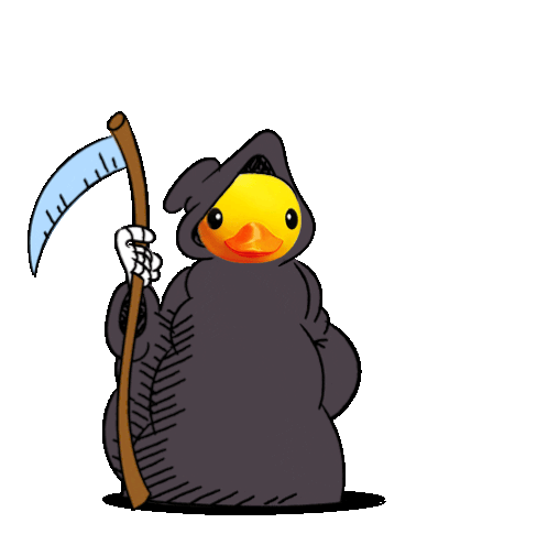 Grim Reaper Duck Sticker - Grim Reaper Duck Evil Duck Stickers