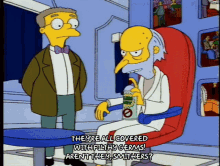 mad scientist the simpsons theyre all covered with filthy germs arent they smithers