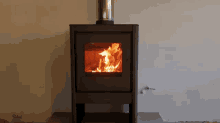 Flames Log Burner GIF - Flames Log Burner Stove GIFs