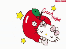 Good Night Bedtime GIF - Good Night Bedtime Hello Kitty GIFs