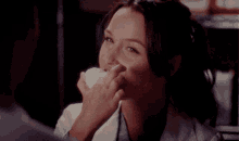 Greys Anatomy Jo Wilson GIF - Greys Anatomy Jo Wilson Donut GIFs