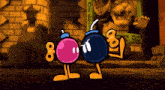 a cartoon of a bomb with the number 80 on its head