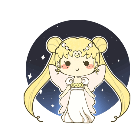 Princess Moon Sticker - Princess Moon Smile Stickers