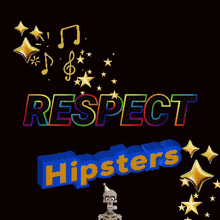 a skeleton singing into a microphone with the words respect hipsters above it