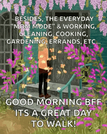 Good Morning Bff Great Day To Walk GIF - Good Morning Bff Great Day To Walk Butterflies GIFs