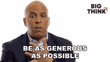Be As Generous As Possible Cory Booker GIF - Be As Generous As Possible Cory Booker Big Think GIFs