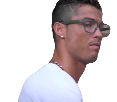 Head Turn Cristiano Ronaldo Sticker - Head Turn Cristiano Ronaldo Looking Out Stickers
