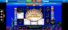 a slot machine called dolphin 's pearl deluxe has a pearl in the middle of the screen