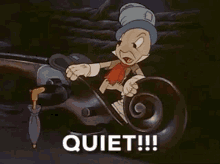 Jiminy Cricket Quiet GIF - Jiminy Cricket Quiet Shut Up GIFs