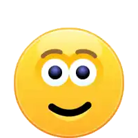a yellow smiley face with closed eyes and a smile on its face
