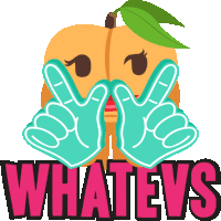 Whateves Peach Life Sticker - Whateves Peach Life Joypixels Stickers
