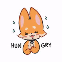 fox orange cute hungry happy