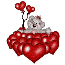 coeur amour ours teddy bear hearts