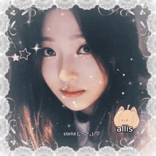 a picture of a girl with the name stella written on the bottom