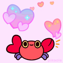 Sending Love Crabby Crab GIF - Sending Love Crabby Crab Pikaole GIFs