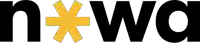 a black and yellow logo that says nxwci