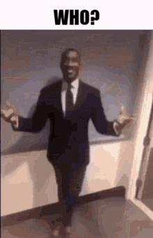 Guy In A Suit Black Guy In A Suit GIF - Guy In A Suit Black Guy In A Suit Suitcase GIFs