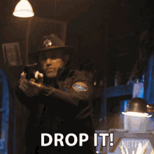 Drop It Sheriff Donovan Galpin GIF - Drop It Sheriff Donovan Galpin Jamie Mcshane GIFs
