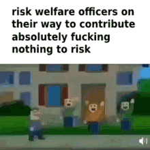 risk risk welfare officer walking