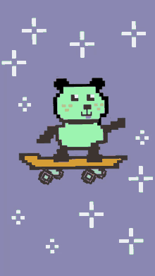 Skating Little Green Panda Bear On A Skateboard GIF - Skating Little Green Panda Bear On A Skateboard South Park Post Covid GIFs