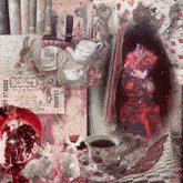 a ticket for a tea party in wonderland is displayed on a table
