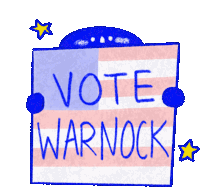 Vote Warnock Run Off Sticker