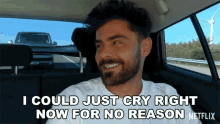 I Could Just Cry Right Now For Now Reason Zac Efron GIF - I Could Just Cry Right Now For Now Reason Zac Efron Down To Earth With Zac Efron GIFs