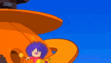 a group of cartoon characters are standing next to each other on a ship .