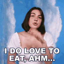 I Do Love To Eat Ahm Mexican Food Evie Irie GIF - I Do Love To Eat Ahm Mexican Food Evie Irie The Optimist Song GIFs