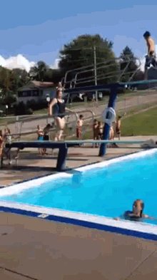 Back Dive Kaukauna Pool GIF