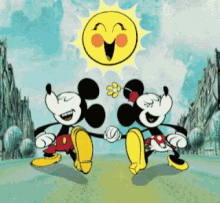 mickey mouse minnie mouse couple love romance