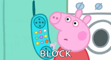 Peppa Pig Hang Up GIF - Peppa Pig Hang Up Phonecall GIFs