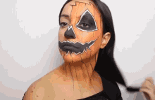 face painting debora spiga debby arts halloween makeup hair flip