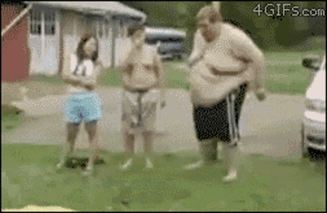 fat people falling gif