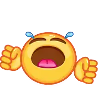 a cartoon smiley face is crying with tears coming out of it 's eyes