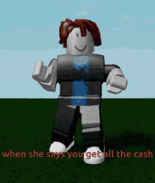 roblox gaming video game dance she gets all the cash