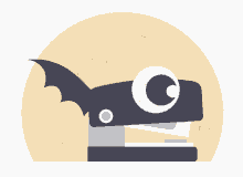 sticker giant stapler vampire bat fangs